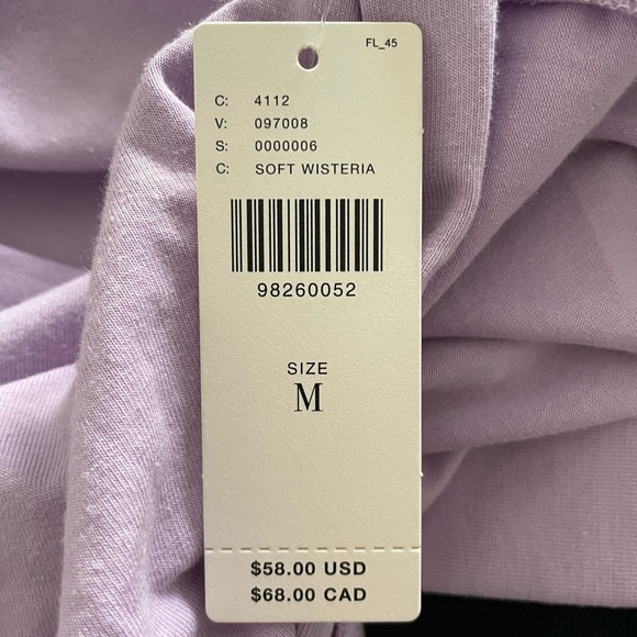 Anthropologie Purple Cap Sleeve Muscle Tee Relaxed Fit - Picture 4 of 5